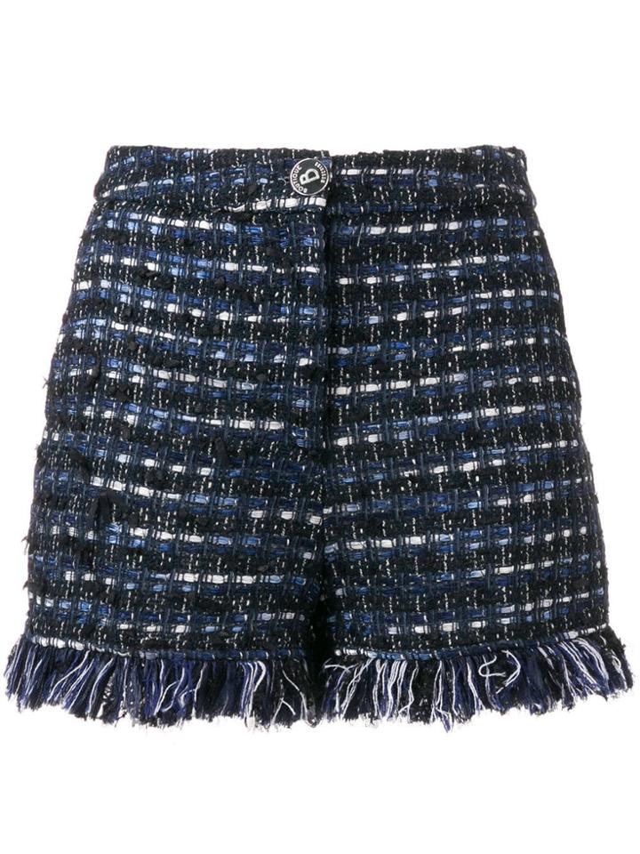 Boutique Moschino Tweed Shorts - Blue