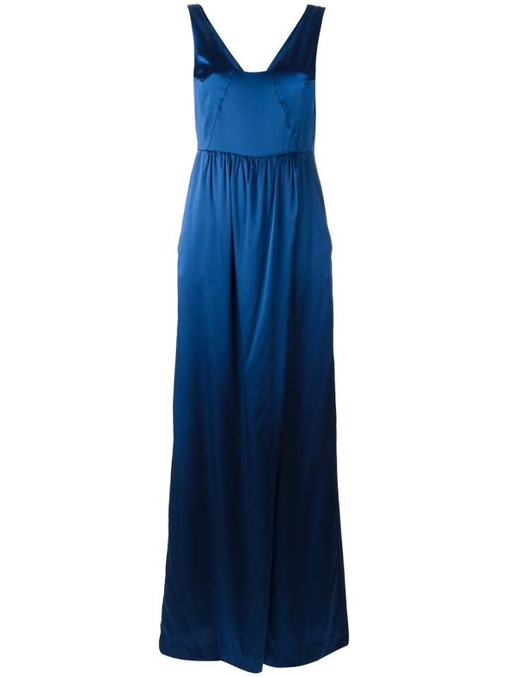Twin-set Harem Jumpsuit, Women's, Size: 42, Blue, Silk/spandex/elastane