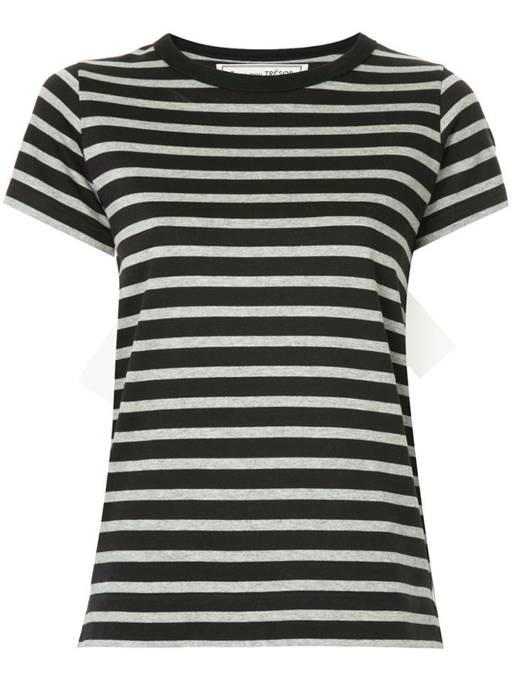 Tu Es Mon Trésor Back Ribbon T-shirt - Black