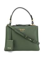 Prada Double Zip Tote - Green