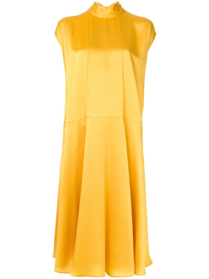 Valentino Tie Neck A-line Dress - Yellow & Orange