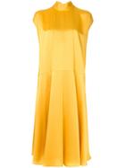 Valentino Tie Neck A-line Dress - Yellow & Orange