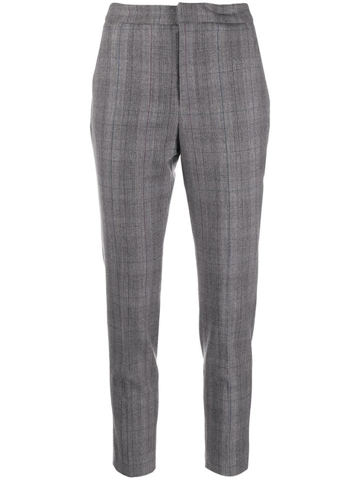 Barba Check Slim-fit Trousers - Grey