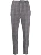 Barba Check Slim-fit Trousers - Grey