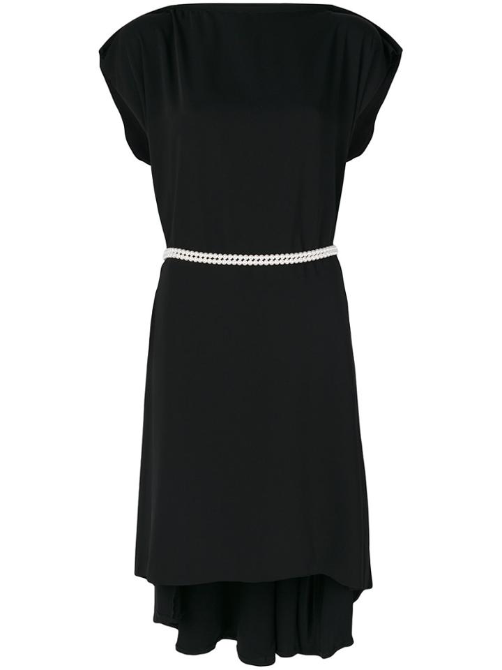 Mm6 Maison Margiela Waist Embroidered Dress - Black