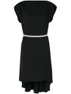 Mm6 Maison Margiela Waist Embroidered Dress - Black