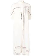 Victoria Beckham Sequin Belt Dress - White