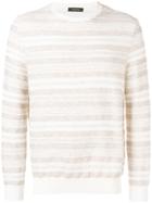 Ermenegildo Zegna Striped Knit Sweater - Neutrals