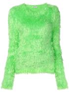 Balenciaga Oversoft Fluffy Crewneck Sweater - Green