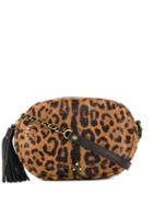 Jérôme Dreyfuss Leopard Print Crossbody Bag - Brown