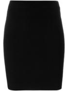T By Alexander Wang Ribbed Fitted Skirt, Women's, Size: Medium, Black, Viscose/nylon/spandex/elastane