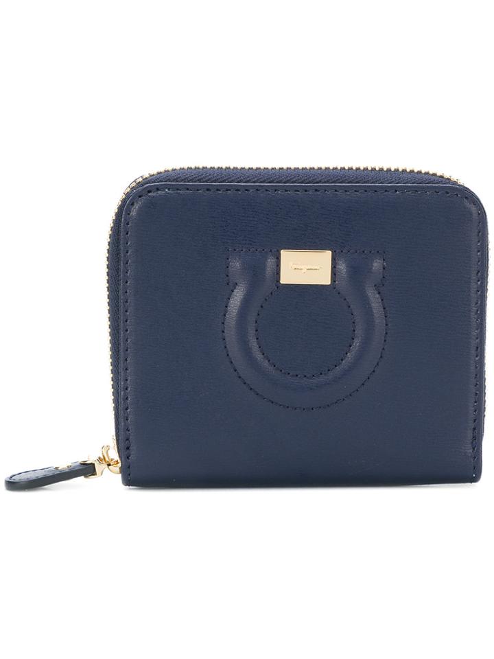 Salvatore Ferragamo Gancini Zip-around Wallet - Blue