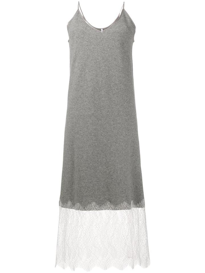 Walk Of Shame Sleeveless Slip Dress, Women's, Size: 40, Grey, Wool/viscose