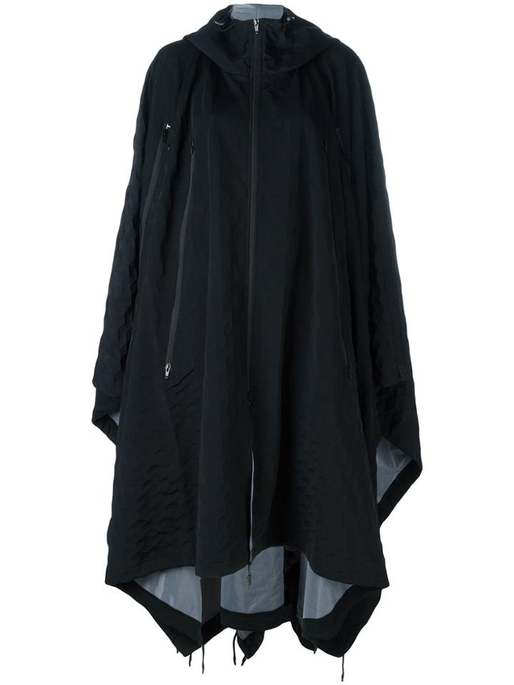 Y-3 Oversized Hooded Poncho - Black