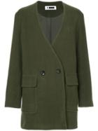 H Beauty & Youth Double-breasted Cocoon Coat - Brown