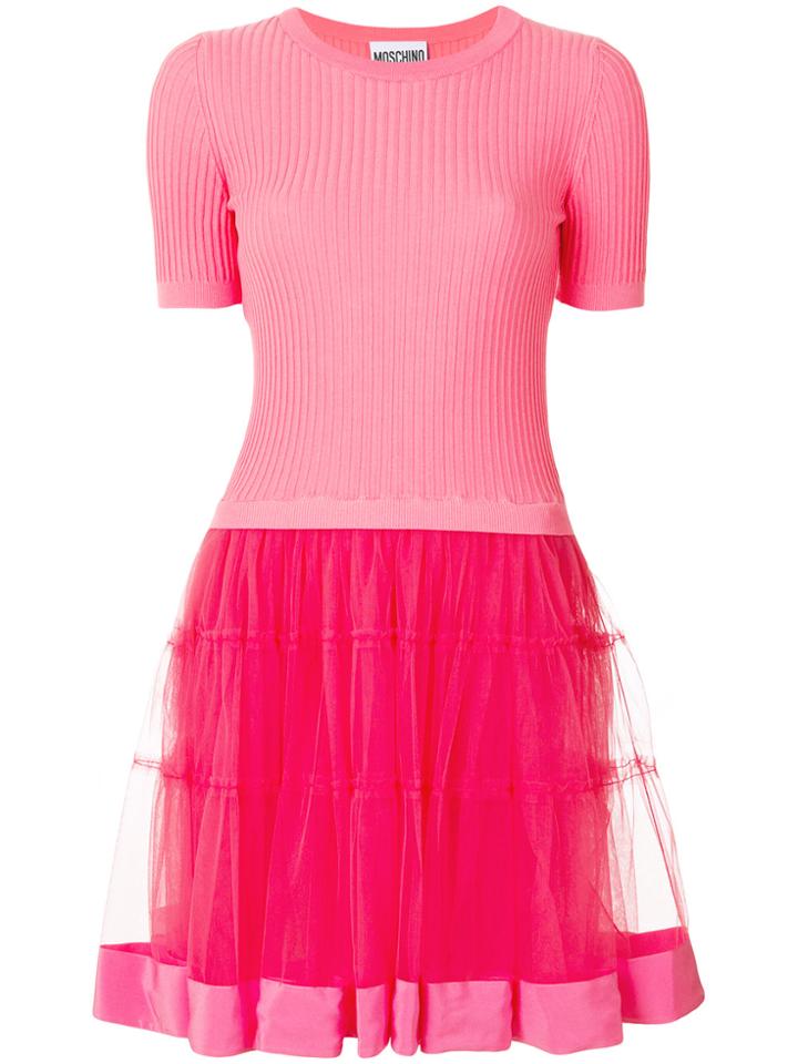 Moschino Mini Tutu T-shirt Dress - Pink & Purple