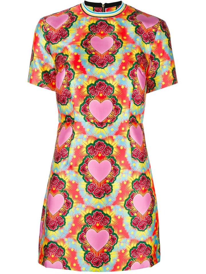 House Of Holland Heart Twill Flared Dress, Women's, Size: 10, Polyester