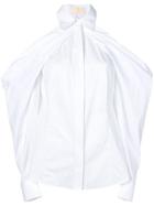 Sara Battaglia Cold Shoulder Shirt - White