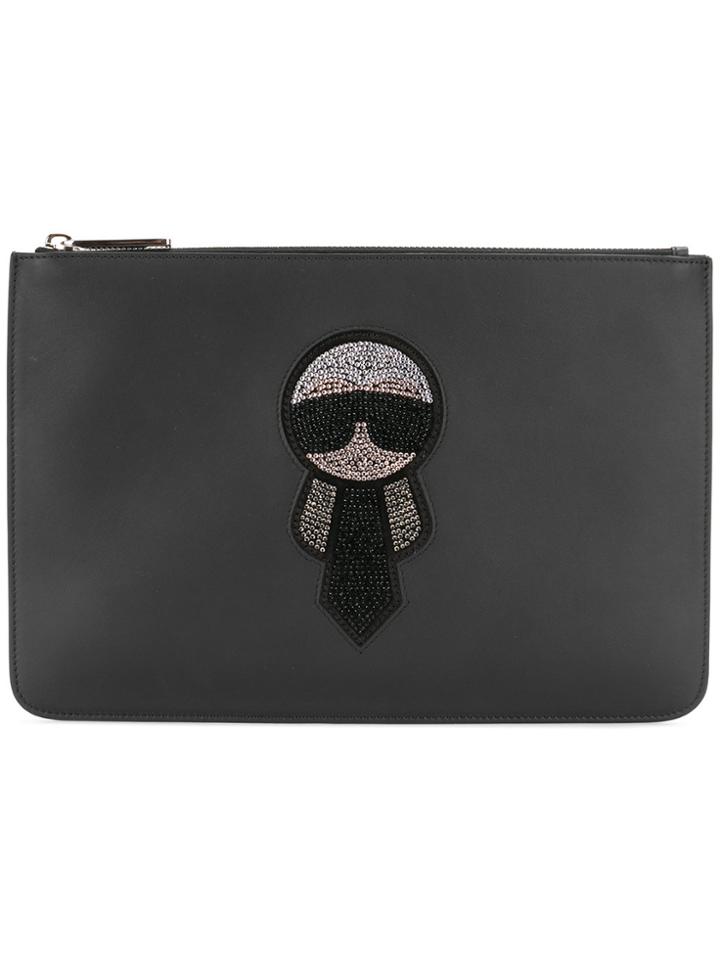Fendi Karl Clutch - Black