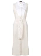 D.exterior Striped Shirt Dress - Neutrals