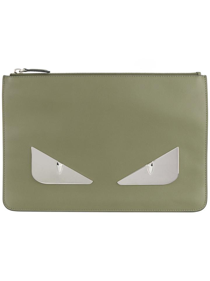Fendi Bag Bugs Clutch Bag - Green