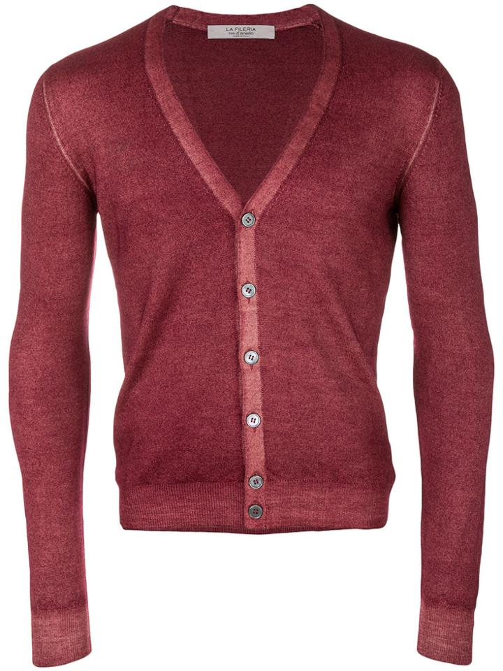 La Fileria For D'aniello V-neck Buttoned Cardigan - Red