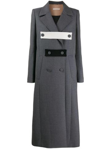 Ssheena Long Buttoned Coat - Grey