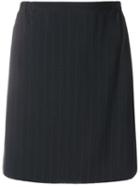 Giorgio Armani Pre-owned Pinstripe Short Skirt - Black