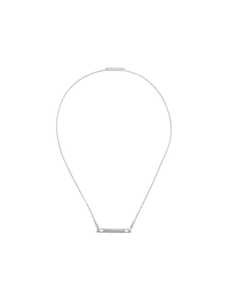 Eddie Borgo Embellished Bar Necklace - Metallic
