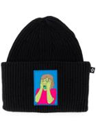 Marcelo Burlon County Of Milan Face Patch Beanie - Black