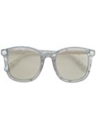 Christopher Kane Eyewear Square Frame Speckled Sunglasses - Grey