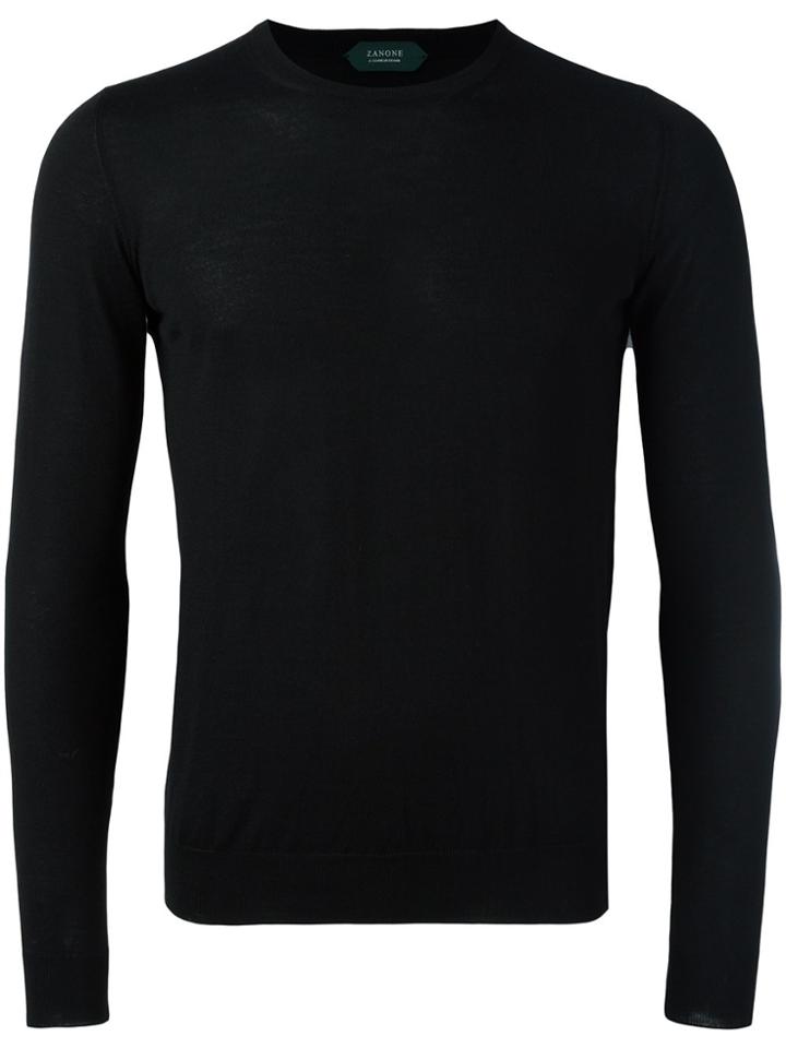 Zanone Fine Knit Jumper - Black