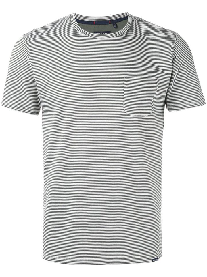 Woolrich - Striped T-shirt - Men - Cotton/modal - M, Green, Cotton/modal