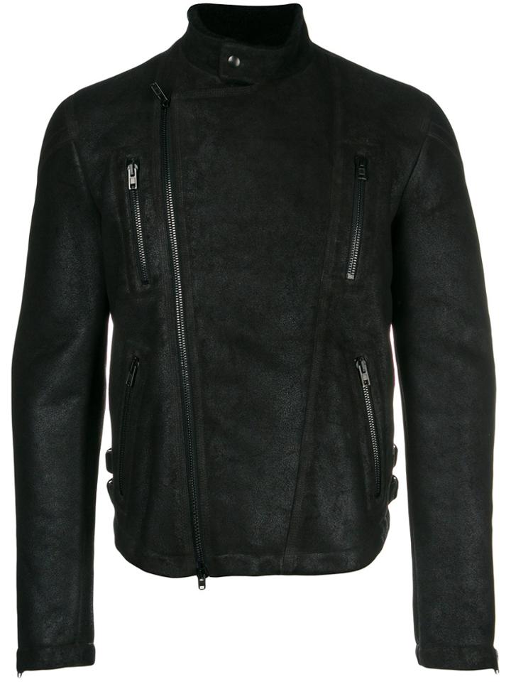 Isabel Benenato Contrast Collar Jacket - Black