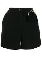 Boutique Moschino Clasp Purse Shorts - Black
