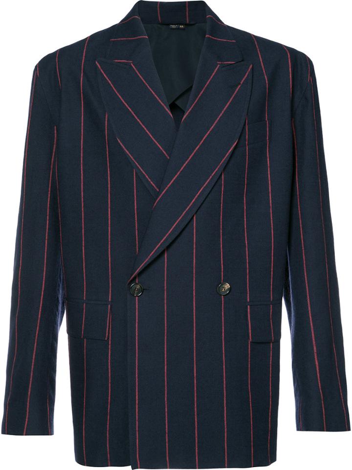 Vivienne Westwood Man Boxy Striped Jacket - Blue
