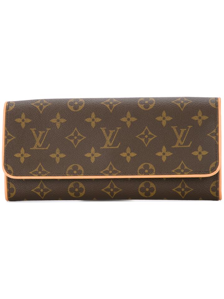 Louis Vuitton Vintage Twin Gm Clutch - Brown