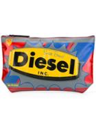 Diesel Logo Print Zip Clutch, Women's