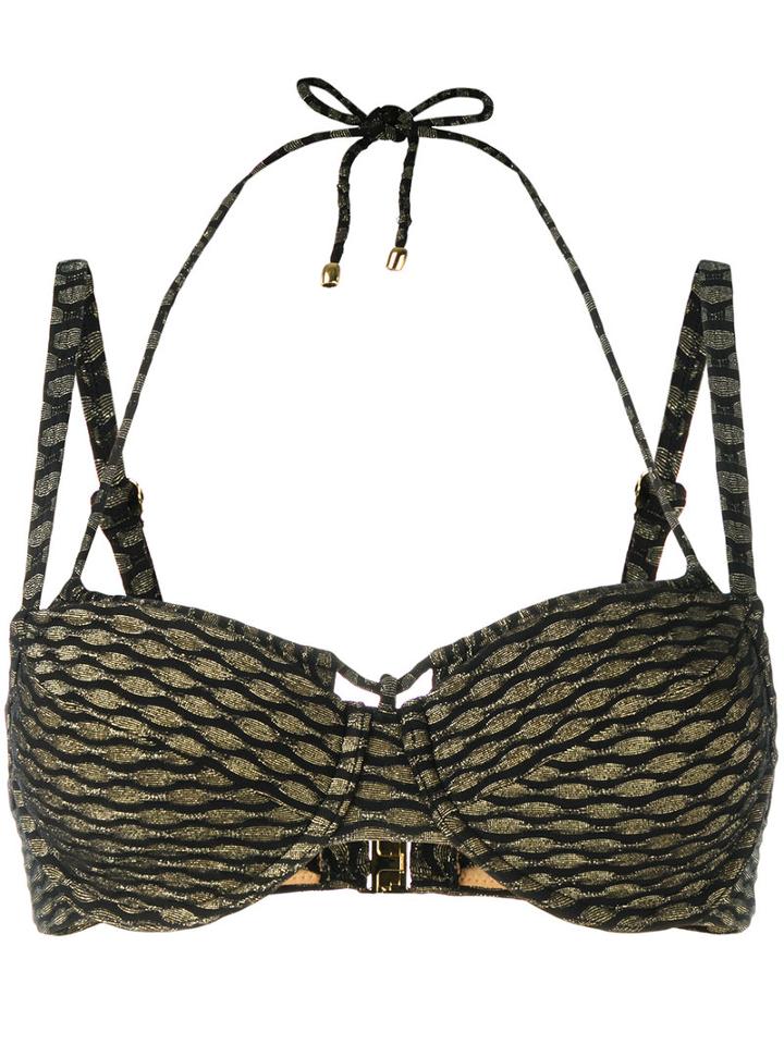 Marlies Dekkers - Holi Vintage Bikini Top - Women - Polyamide/spandex/elastane - 70c, Women's, Black, Polyamide/spandex/elastane