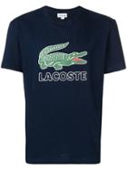 Lacoste Logo Print Crew Neck T-shirt - Blue