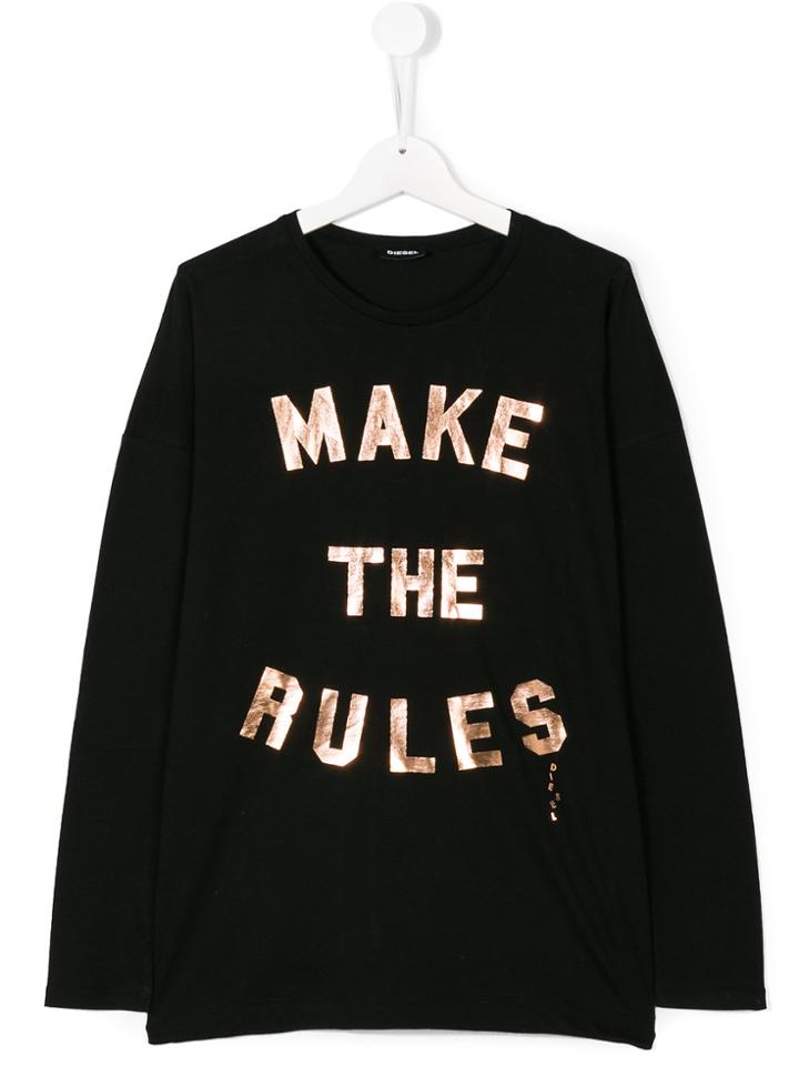Diesel Kids Make The Rules Sweatshirt - Black