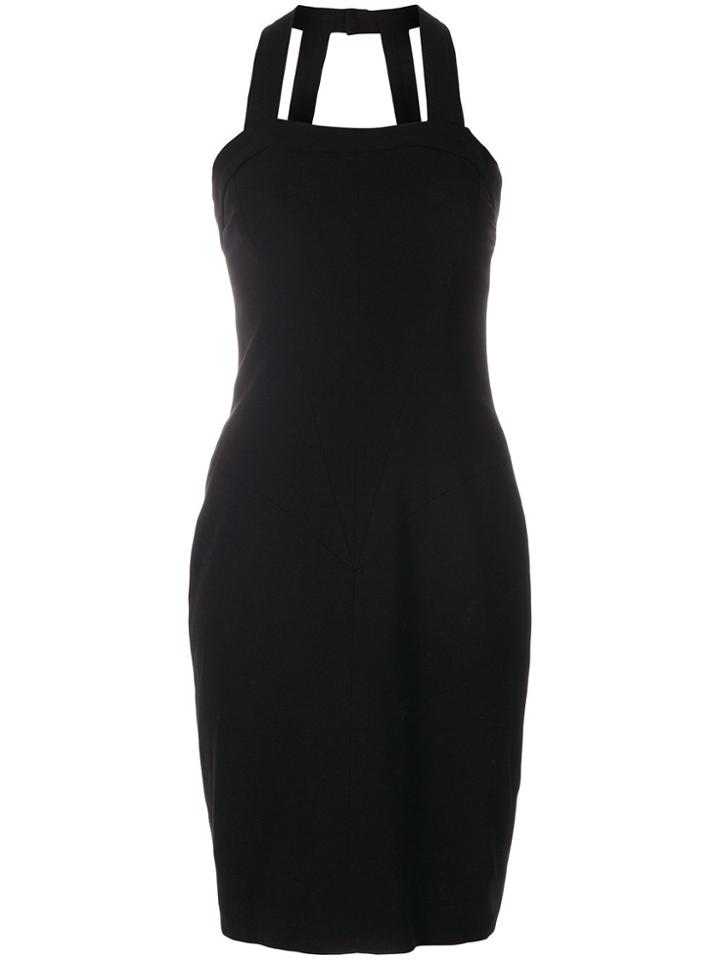 Chanel Vintage Halterneck Midi Dress - Black