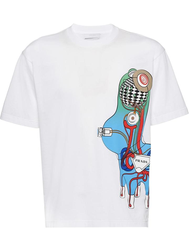 Prada Pradamalia Cotton T-shirt - White