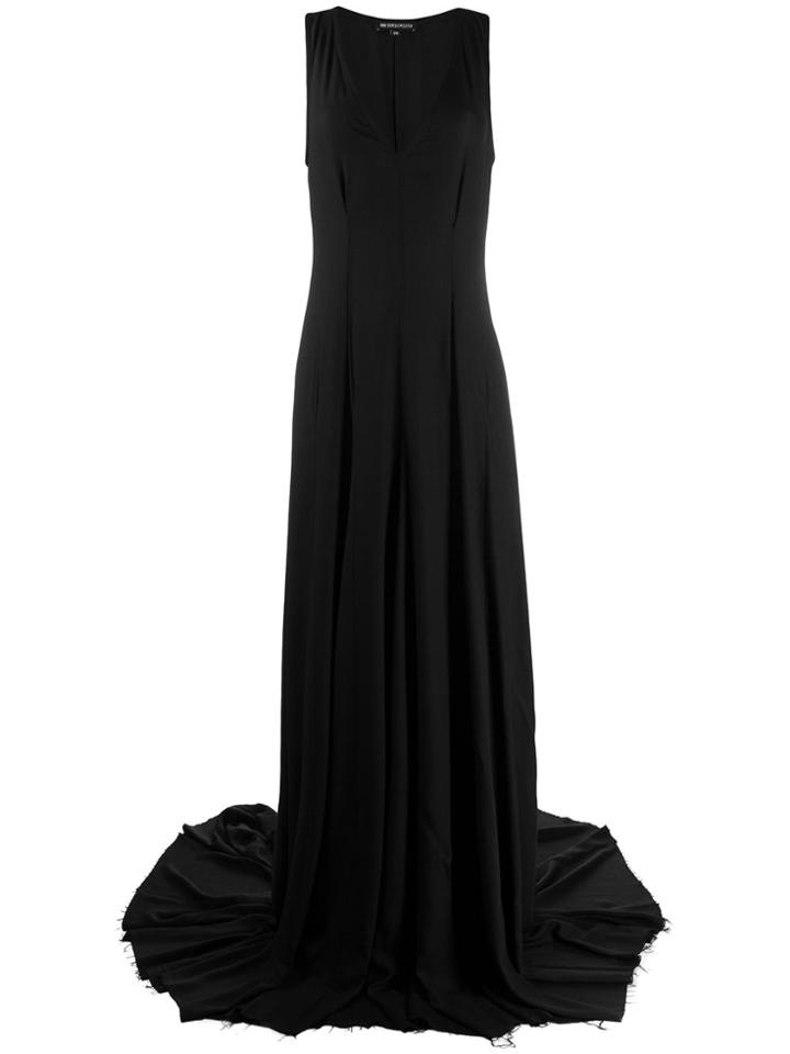 Ann Demeulemeester V-plunge Gown - Black