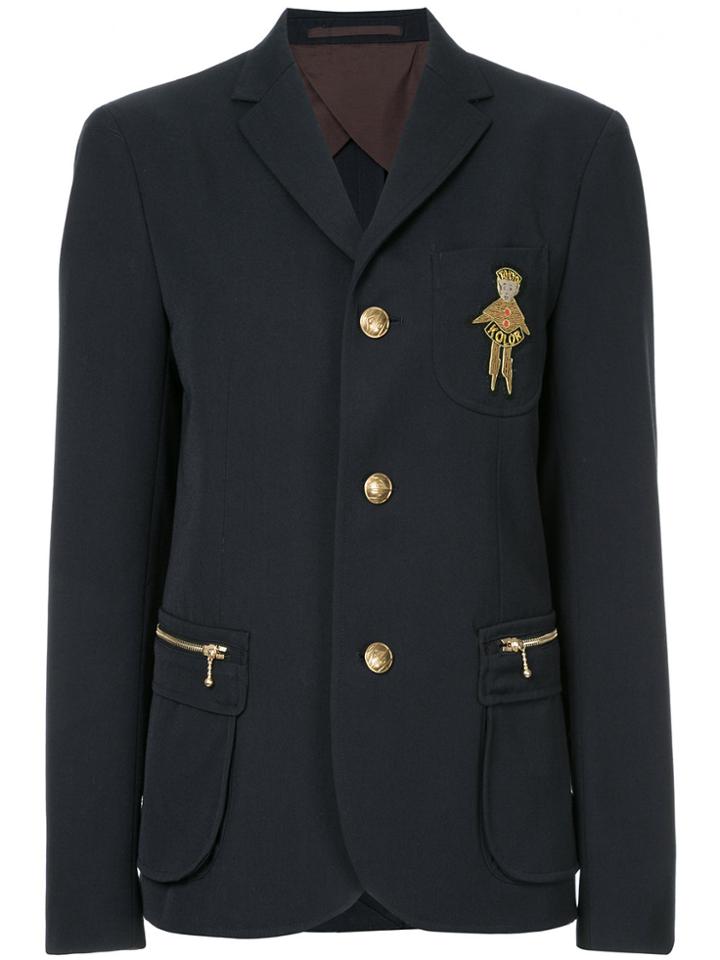 Kolor Embroidered Fitted Blazer - Black