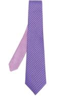 Canali Micro Print Tie - Pink & Purple