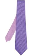 Canali Micro Print Tie - Pink & Purple