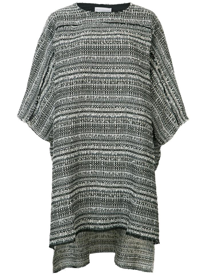 Faith Connexion Striped Knitted Tunic, Women's, Size: Medium, Black, Cotton/polyamide/polyester/wool