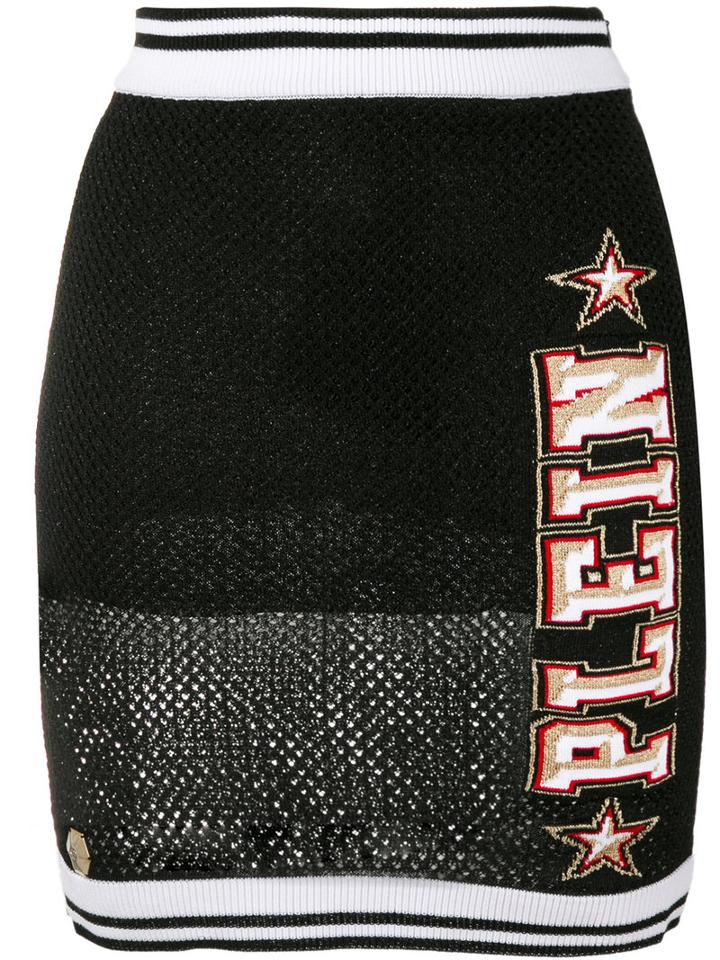 Mesh Skirt - Women - Cotton/acrylic/nylon/polyester - M, Black, Cotton/acrylic/nylon/polyester, Philipp Plein