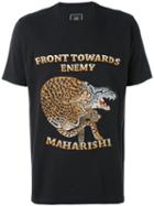 Maharishi - Crouching Tiger T-shirt - Men - Cotton - L, Black, Cotton